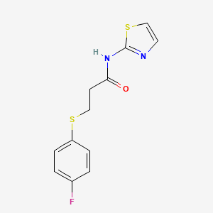 3-((4-fluorophenyl)thio)-N-(thiazol-2-yl)propanamide