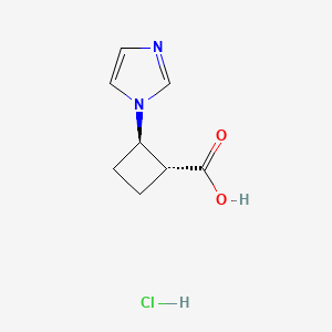 (1R,2R)-2-Imidazol-1-ylcyclobutane-1-carboxylic acid;hydrochloride