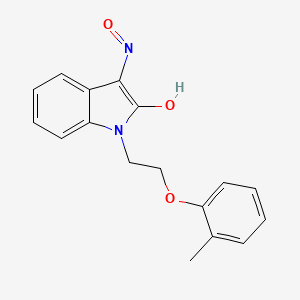 (3Z)-3-(hydroxyimino)-1-[2-(2-methylphenoxy)ethyl]-1,3-dihydro-2H-indol-2-one