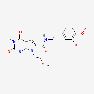 N-[2-(3,4-dimethoxyphenyl)ethyl]-7-(2-methoxyethyl)-1,3-dimethyl-2,4-dioxo-2,3,4,7-tetrahydro-1H-pyrrolo[2,3-d]pyrimidine-6-carboxamide