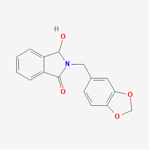 molecular formula C16H13NO4 B276899 2-(1,3-benzodioxol-5-ylmethyl)-3-hydroxy-2,3-dihydro-1H-isoindol-1-one 