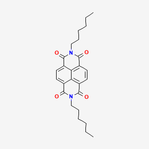 molecular formula C26H30N2O4 B2768990 2,7-Dihexylbenzo[lmn][3,8]phenanthroline-1,3,6,8(2H,7H)-tetraone CAS No. 23536-15-4
