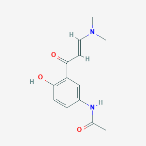 molecular formula C13H16N2O3 B2768992 N-{3-[(2E)-3-(二甲基氨基)丙-2-烯酰]-4-羟基苯基}乙酰胺 CAS No. 77695-59-1