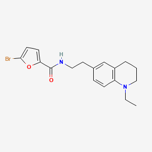 molecular formula C18H21BrN2O2 B2768998 5-溴-N-(2-(1-乙基-1,2,3,4-四氢喹啉-6-基)乙基)呋喃-2-甲酰胺 CAS No. 955792-03-7