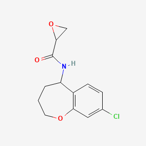 molecular formula C13H14ClNO3 B2769000 N-(8-Chloro-2,3,4,5-tetrahydro-1-benzoxepin-5-yl)oxirane-2-carboxamide CAS No. 2411307-36-1