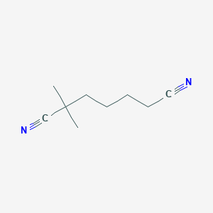 molecular formula C9H14N2 B2769005 2,2-Dimethylheptanedinitrile CAS No. 500310-59-8