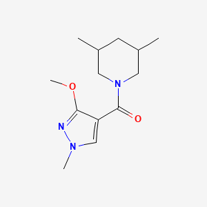 molecular formula C13H21N3O2 B2769007 (3,5-dimethylpiperidin-1-yl)(3-methoxy-1-methyl-1H-pyrazol-4-yl)methanone CAS No. 1014048-78-2
