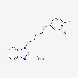 molecular formula C20H24N2O2 B2769014 [1-[4-(3,4-Dimethylphenoxy)butyl]benzimidazol-2-yl]methanol CAS No. 853752-90-6