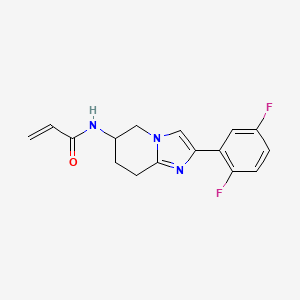 molecular formula C16H15F2N3O B2769040 N-[2-(2,5-difluorophenyl)-5H,6H,7H,8H-imidazo[1,2-a]pyridin-6-yl]prop-2-enamide CAS No. 2093847-82-4