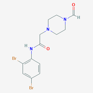N-(2,4-dibromophenyl)-2-(4-formylpiperazin-1-yl)acetamide