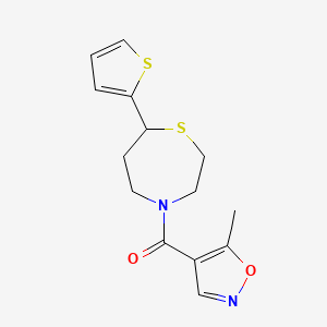 (5-Methylisoxazol-4-yl)(7-(thiophen-2-yl)-1,4-thiazepan-4-yl)methanone