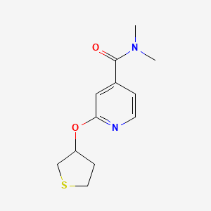 molecular formula C12H16N2O2S B2769056 N,N-二甲基-2-((四氢噻吩-3-基)氧基)异烟酰胺 CAS No. 2034238-80-5
