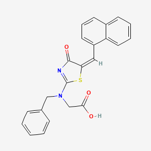 2-[benzyl-[(5E)-5-(naphthalen-1-ylmethylidene)-4-oxo-1,3-thiazol-2-yl]amino]acetic acid