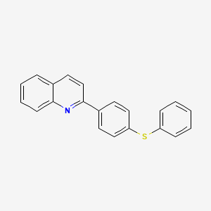 molecular formula C21H15NS B2769061 2-[4-(Phenylsulfanyl)phenyl]quinoline CAS No. 860718-64-5