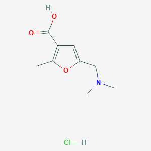 molecular formula C9H14ClNO3 B2769068 5-[(Dimethylamino)methyl]-2-methylfuran-3-carboxylic acid hydrochloride CAS No. 1251922-91-4