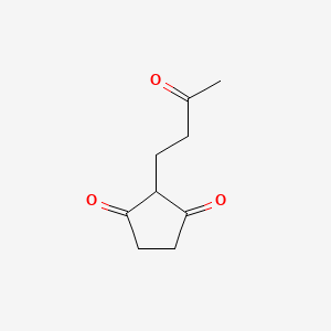 molecular formula C9H12O3 B2769070 2-(3-Oxobutyl)cyclopentane-1,3-dione CAS No. 55790-67-5