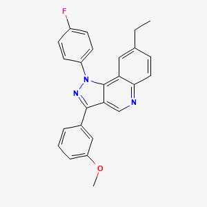 molecular formula C25H20FN3O B2769083 8-ethyl-1-(4-fluorophenyl)-3-(3-methoxyphenyl)-1H-pyrazolo[4,3-c]quinoline CAS No. 901005-13-8