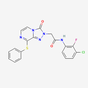 molecular formula C19H13ClFN5O2S B2769096 N-(3-chloro-2-fluorophenyl)-2-(3-oxo-8-(phenylthio)-[1,2,4]triazolo[4,3-a]pyrazin-2(3H)-yl)acetamide CAS No. 1251588-67-6