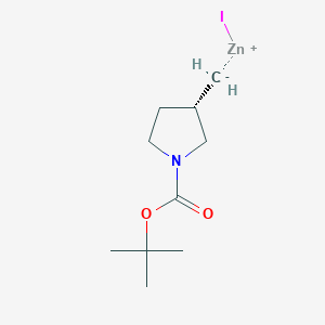 molecular formula C10H18INO2Zn B2769098 Tert-butyl (3S)-3-methanidylpyrrolidine-1-carboxylate;iodozinc(1+) CAS No. 2135683-42-8