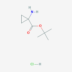 molecular formula C8H16ClNO2 B2769099 Cyclopropanecarboxylic acid, 1-aMino-, 1,1-diMethylethyl ester, hydrochloride CAS No. 76126-47-1