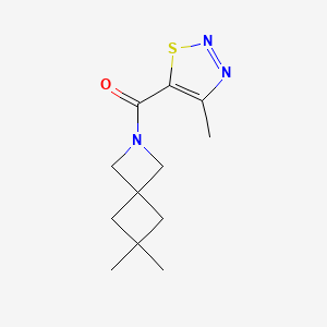 molecular formula C12H17N3OS B2769103 (6,6-Dimethyl-2-azaspiro[3.3]heptan-2-yl)-(4-methylthiadiazol-5-yl)methanone CAS No. 2379984-93-5