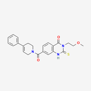 3-(2-methoxyethyl)-7-(4-phenyl-1,2,3,6-tetrahydropyridine-1-carbonyl)-2-thioxo-2,3-dihydroquinazolin-4(1H)-one