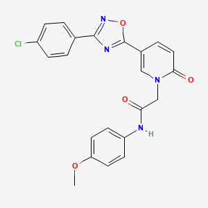 2-(5-(3-(4-chlorophenyl)-1,2,4-oxadiazol-5-yl)-2-oxopyridin-1(2H)-yl)-N-(4-methoxyphenyl)acetamide