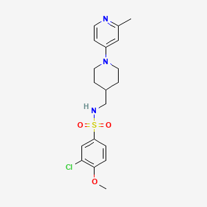 3-chloro-4-methoxy-N-((1-(2-methylpyridin-4-yl)piperidin-4-yl)methyl)benzenesulfonamide