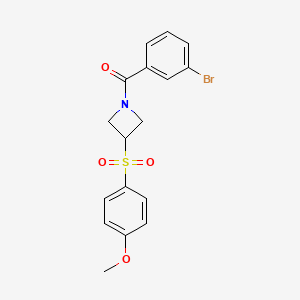 (3-Bromophenyl)(3-((4-methoxyphenyl)sulfonyl)azetidin-1-yl)methanone