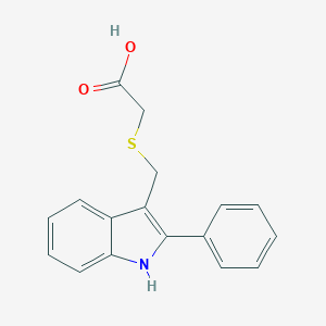 molecular formula C17H15NO2S B276913 {[(2-phenyl-1H-indol-3-yl)methyl]sulfanyl}acetic acid 