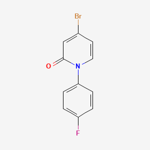 molecular formula C11H7BrFNO B2769135 4-溴-1-(4-氟苯基)吡啶-2(1H)-酮 CAS No. 2092366-85-1