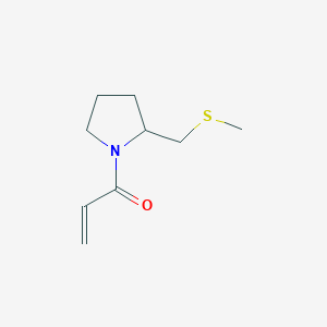 molecular formula C9H15NOS B2769136 1-[2-(Methylsulfanylmethyl)pyrrolidin-1-yl]prop-2-en-1-one CAS No. 2004238-77-9