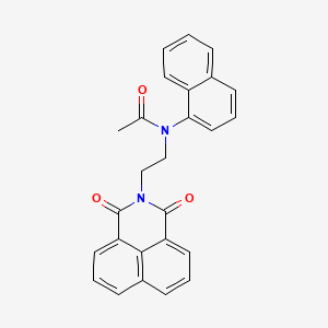 molecular formula C26H20N2O3 B2769140 N-(2-{2,4-dioxo-3-azatricyclo[7.3.1.0^{5,13}]trideca-1(12),5,7,9(13),10-pentaen-3-yl}ethyl)-N-(naphthalen-1-yl)acetamide CAS No. 725219-28-3