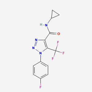 N-cyclopropyl-1-(4-fluorophenyl)-5-(trifluoromethyl)-1H-1,2,3-triazole-4-carboxamide
