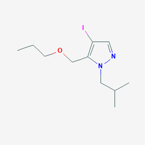 molecular formula C11H19IN2O B2769145 4-iodo-1-isobutyl-5-(propoxymethyl)-1H-pyrazole CAS No. 1856019-02-7