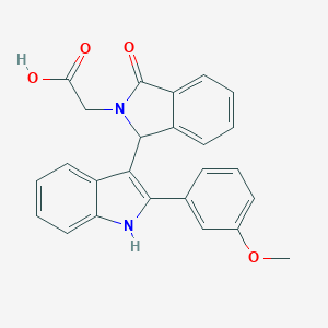 {1-[2-(3-methoxyphenyl)-1H-indol-3-yl]-3-oxo-1,3-dihydro-2H-isoindol-2-yl}acetic acid