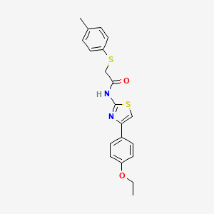 molecular formula C20H20N2O2S2 B2769150 N-(4-(4-ethoxyphenyl)thiazol-2-yl)-2-(p-tolylthio)acetamide CAS No. 895455-33-1