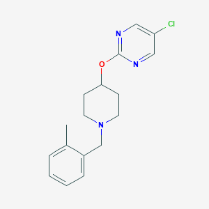 molecular formula C17H20ClN3O B2769153 5-Chloro-2-[1-[(2-methylphenyl)methyl]piperidin-4-yl]oxypyrimidine CAS No. 2415624-20-1