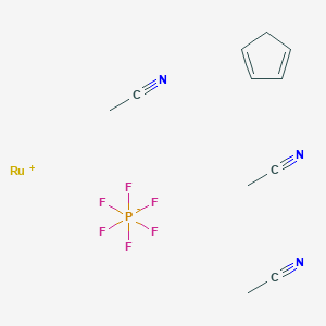 molecular formula C11H15F6N3PRu B2769156 三(乙腈)环戊二烯基钌(II)六氟磷酸盐 CAS No. 80049-61-2