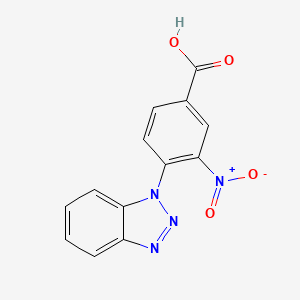 molecular formula C13H8N4O4 B2769159 4-(1H-1,2,3-苯并三唑-1-基)-3-硝基苯甲酸 CAS No. 851116-04-6
