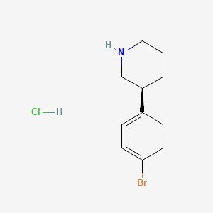 molecular formula C11H15BrClN B2769161 (S)-3-(4-bromophenyl)piperidine hydrochloride CAS No. 2141967-71-5