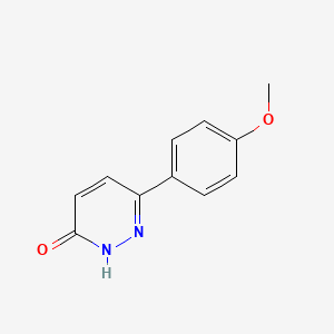 molecular formula C11H10N2O2 B2769166 6-(4-methoxyphenyl)pyridazin-3(2H)-one CAS No. 105355-26-8; 2166-33-8