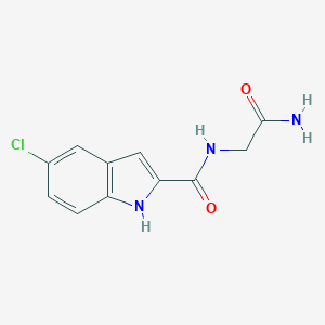 molecular formula C11H10ClN3O2 B276917 N-(2-amino-2-oxoethyl)-5-chloro-1H-indole-2-carboxamide 