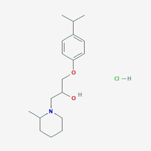 molecular formula C18H30ClNO2 B2769170 1-(4-Isopropylphenoxy)-3-(2-methylpiperidin-1-yl)propan-2-ol hydrochloride CAS No. 1216570-12-5