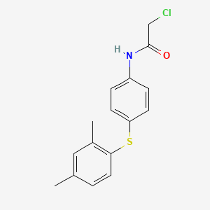 molecular formula C16H16ClNOS B2769174 2-chloro-N-[4-(2,4-dimethylphenyl)sulfanylphenyl]acetamide CAS No. 795291-00-8