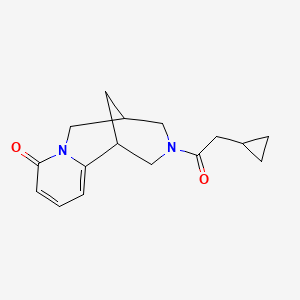 molecular formula C16H20N2O2 B2769181 3-(2-cyclopropylacetyl)-3,4,5,6-tetrahydro-1H-1,5-methanopyrido[1,2-a][1,5]diazocin-8(2H)-one CAS No. 2034296-23-4