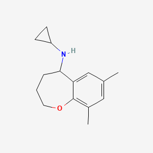molecular formula C15H21NO B2769190 N-cyclopropyl-7,9-dimethyl-2,3,4,5-tetrahydro-1-benzoxepin-5-amine CAS No. 1153745-82-4