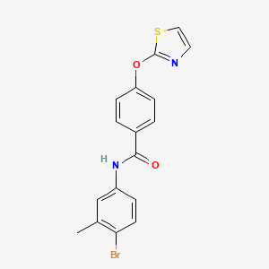 molecular formula C17H13BrN2O2S B2769195 N-(4-bromo-3-methylphenyl)-4-(thiazol-2-yloxy)benzamide CAS No. 2034226-14-5