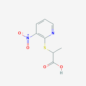 molecular formula C8H8N2O4S B027692 2-((3-Nitropyridin-2-yl)thio)propanoic acid CAS No. 100638-02-6