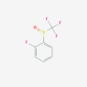 molecular formula C7H4F4OS B2769238 1-Fluoro-2-trifluoromethanesulfinylbenzene CAS No. 350985-42-1